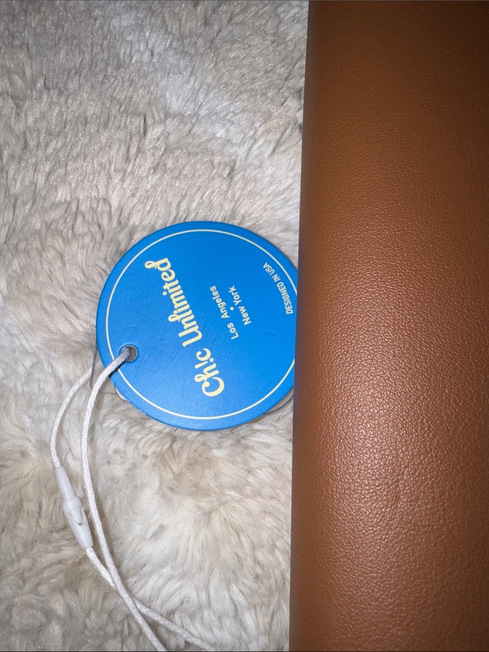 Women's Tan Faux Leather Wallet with Gold Bow Accent - Picture 6 of 8